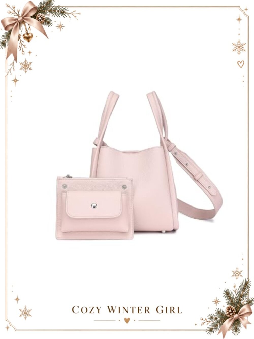 Faux Leather Zip Tote Bag Slouchy Crossbody Handbag with Pockets